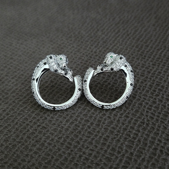 Cote d'Argent Circular Silver🤍 Cheetah Earrings - NWT - Picture 12 of 16